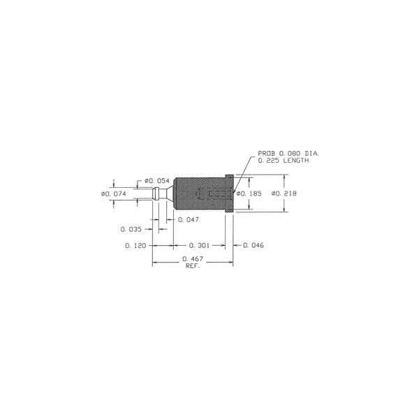 Concord Electronics TEST POINT INS JACK - VERTICAL MNT, 0.467" L, 1128-16-0319-1000 1128-16-0319